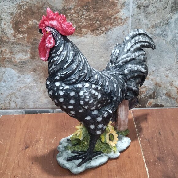 Vintage Crowing Sound Welcome Chicken Rooster Figurine 13 In Tall Farmhouse Deco - Picture 5 of 12